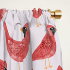 Red  Cardinal Birds Window Curtain Gallery Image 2