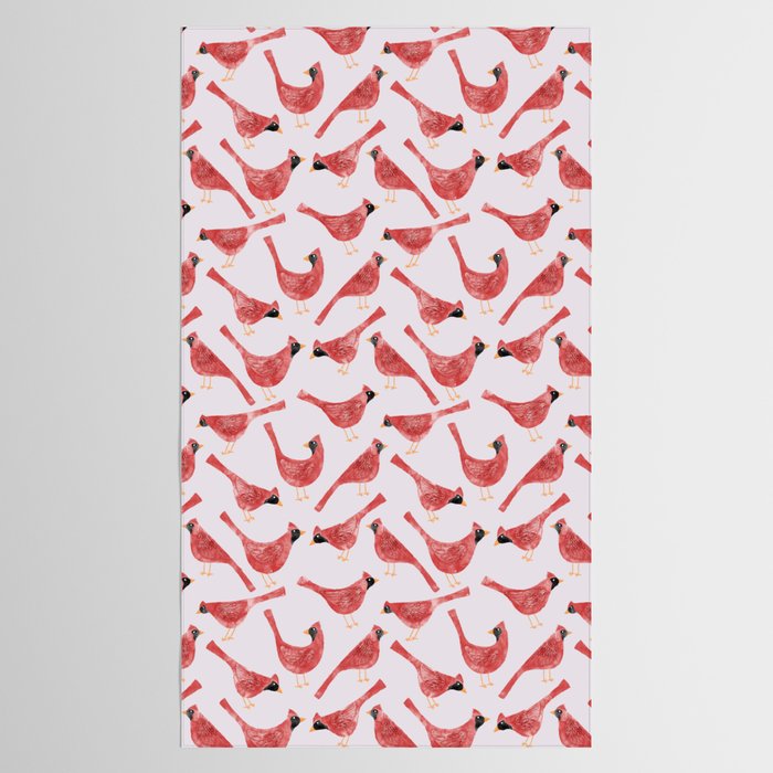 Red  Cardinal Birds Tablecloth Gallery Image 2
