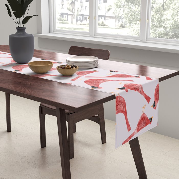 Red  Cardinal Birds Table Runner Gallery Image 2