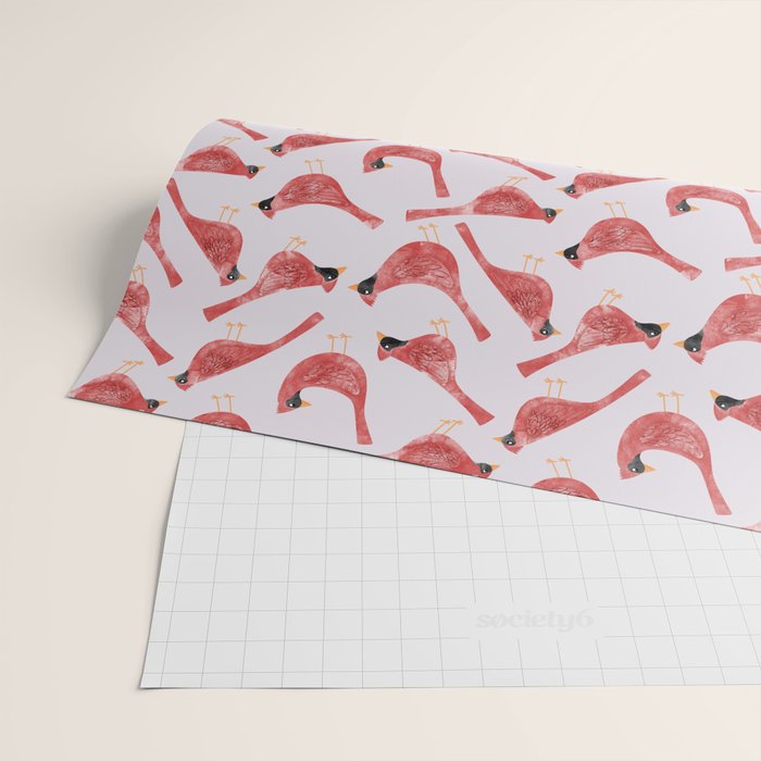 Red  Cardinal Birds Wrapping Paper Gallery Image 2