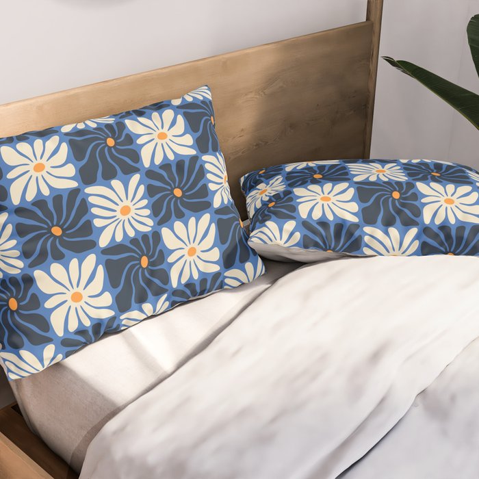 Vintage flower art pattern Pillow Sham Gallery Image 2