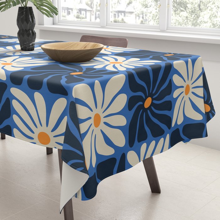 Vintage flower art pattern Tablecloth Gallery Image 3