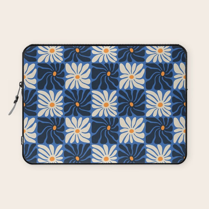 Vintage flower art pattern Laptop Sleeve Gallery Image 1