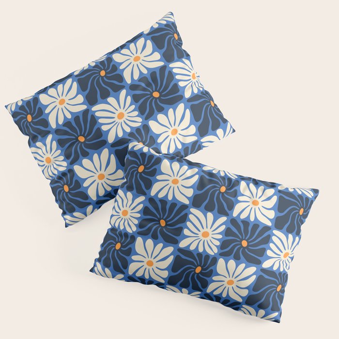 Vintage flower art pattern Pillow Sham Gallery Image 1