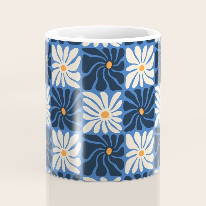 Vintage flower art pattern Coffee Mug Gallery Image 4