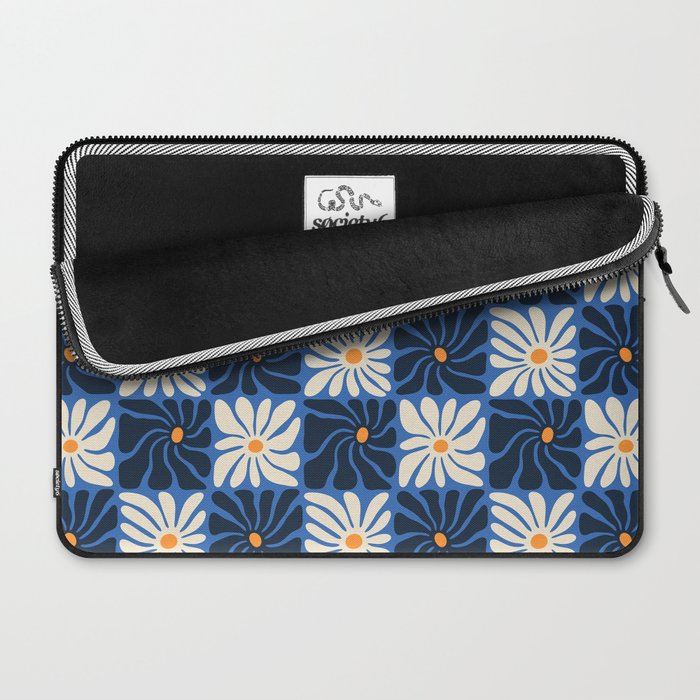 Vintage flower art pattern Laptop Sleeve Gallery Image 2
