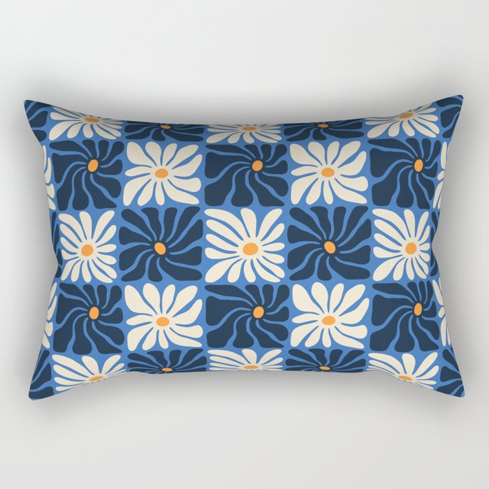 Vintage flower art pattern Rectangular Pillow Gallery Image 1