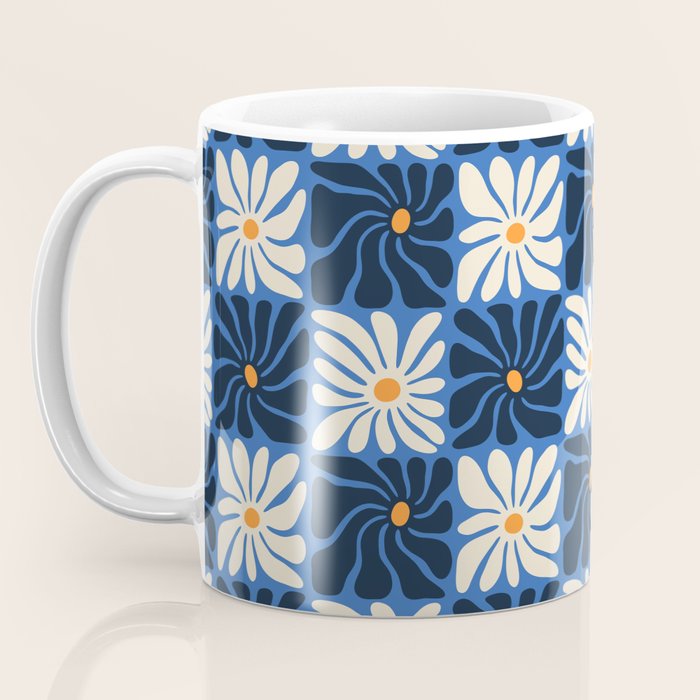Vintage flower art pattern Coffee Mug Gallery Image 3