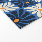 Vintage flower art pattern Welcome Mat Gallery Image 2