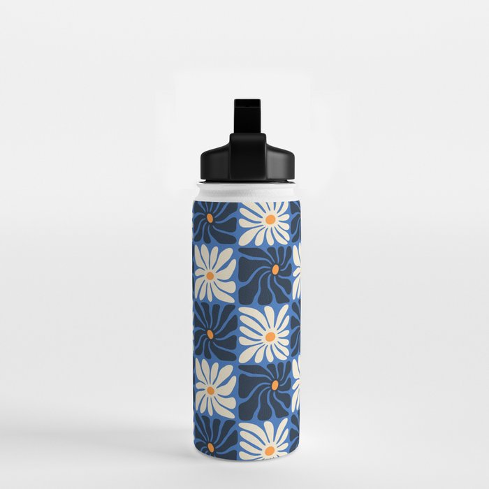 Vintage flower art pattern Water Bottle Gallery Image 2