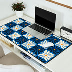 Vintage flower art pattern Desk Mat Gallery Image 2