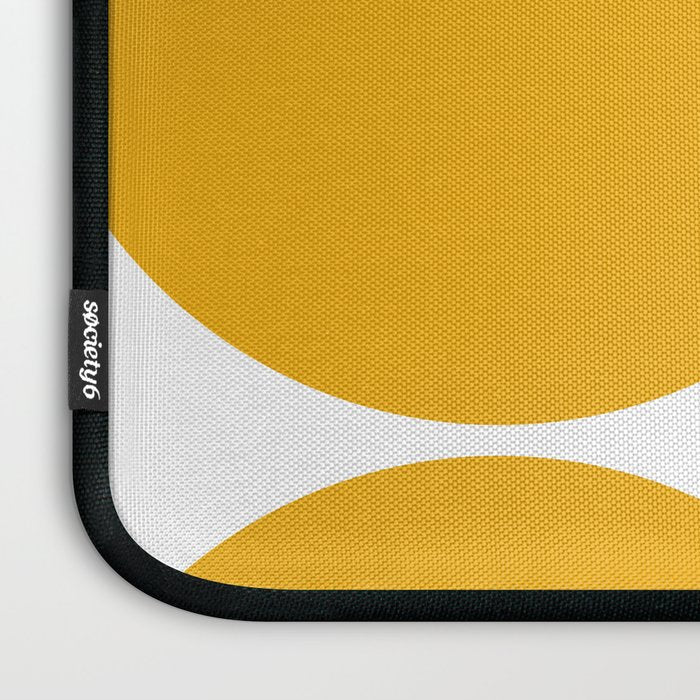 Mid Century Modern Yellow Square Laptop Sleeve Gallery Image 3