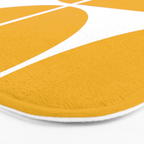 Mid Century Modern Yellow Square Bath Mat Gallery Image 3