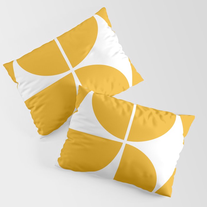 Mid Century Modern Yellow Square Pillow Sham Gallery Image 3
