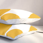 Mid Century Modern Yellow Square Pillow Sham Gallery Image 3