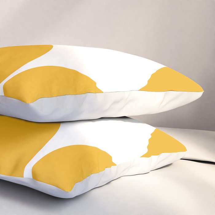 Mid Century Modern Yellow Square Pillow Sham Gallery Image 3