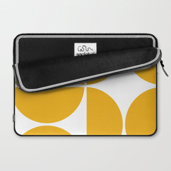 Mid Century Modern Yellow Square Laptop Sleeve Gallery Image 2