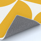 Mid Century Modern Yellow Square Rug Gallery Image 4