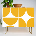 Mid Century Modern Yellow Square Credenza Gallery Image 1