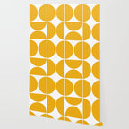 Mid Century Modern Yellow Square Wallpaper Gallery Image 2