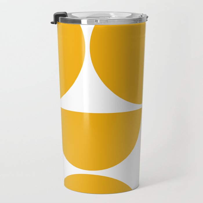 Mid Century Modern Yellow Square Travel Mug Gallery Image 3