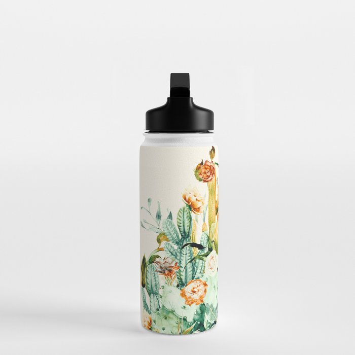 Succulent flowered cactus Water Bottle Gallery Image 3