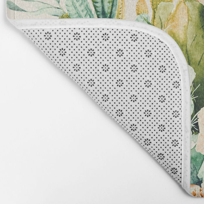 Succulent flowered cactus Bath Mat Gallery Image 2