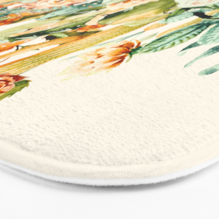 Succulent flowered cactus Bath Mat Gallery Image 3