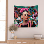 Flowery Frida Wall Tapestry Gallery Image 2