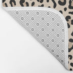 BLACK and WHITE LEOPARD PRINT â Ecru | Collection : Leopard spots â Punk Rock Animal Prints | Bath Mat Gallery Image 2