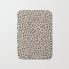BLACK and WHITE LEOPARD PRINT â Ecru | Collection : Leopard spots â Punk Rock Animal Prints | Bath Mat Gallery Image 1