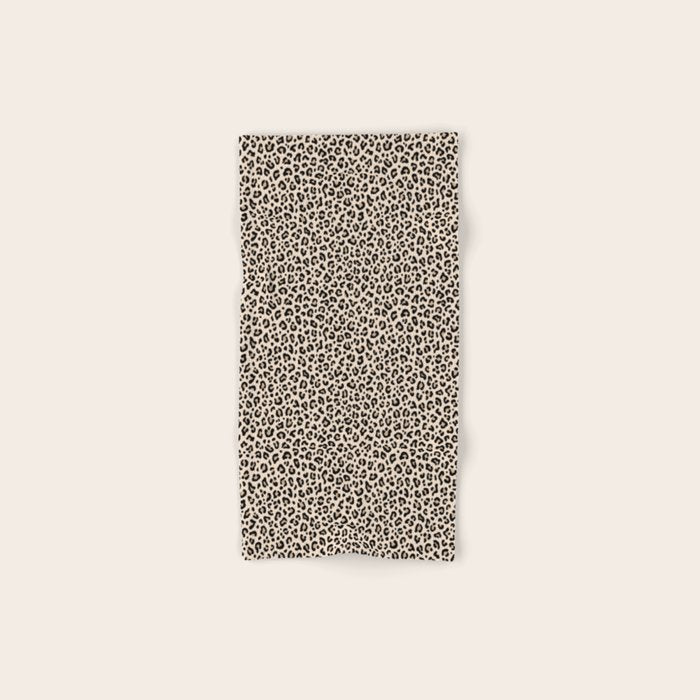 BLACK and WHITE LEOPARD PRINT â Ecru | Collection : Leopard spots â Punk Rock Animal Prints | Bath Towel Gallery Image 1