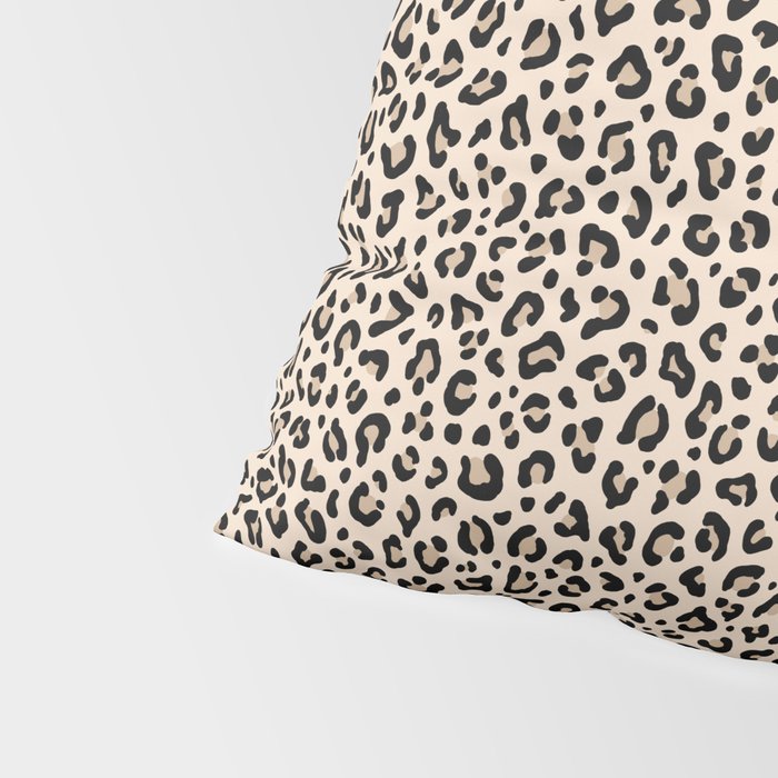 BLACK and WHITE LEOPARD PRINT â Ecru | Collection : Leopard spots â Punk Rock Animal Prints | Pillow Sham Gallery Image 4