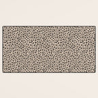 BLACK and WHITE LEOPARD PRINT â Ecru | Collection : Leopard spots â Punk Rock Animal Prints | Desk Mat Gallery Image 3