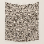BLACK and WHITE LEOPARD PRINT â Ecru | Collection : Leopard spots â Punk Rock Animal Prints | Wall Tapestry Gallery Image 4