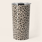 BLACK and WHITE LEOPARD PRINT â Ecru | Collection : Leopard spots â Punk Rock Animal Prints | Travel Mug Gallery Image 1