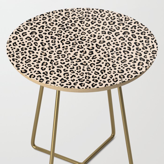 BLACK and WHITE LEOPARD PRINT â Ecru | Collection : Leopard spots â Punk Rock Animal Prints | Side Table Gallery Image 2