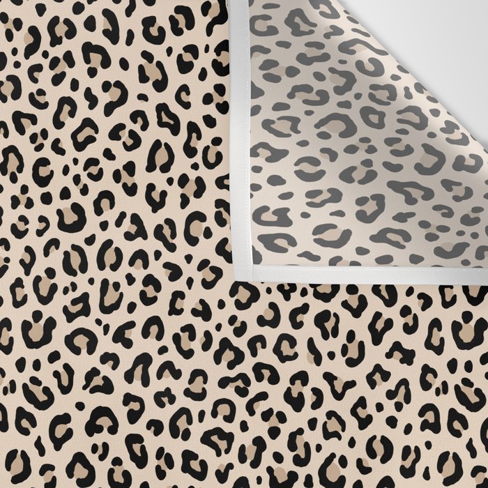 BLACK and WHITE LEOPARD PRINT â Ecru | Collection : Leopard spots â Punk Rock Animal Prints | Wall Tapestry Gallery Image 3
