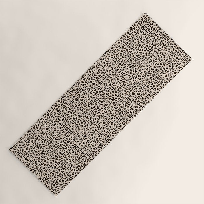 BLACK and WHITE LEOPARD PRINT â Ecru | Collection : Leopard spots â Punk Rock Animal Prints | Yoga Mat Gallery Image 1