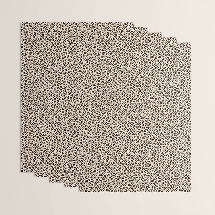 BLACK and WHITE LEOPARD PRINT â Ecru | Collection : Leopard spots â Punk Rock Animal Prints | Wrapping Paper Gallery Image 3