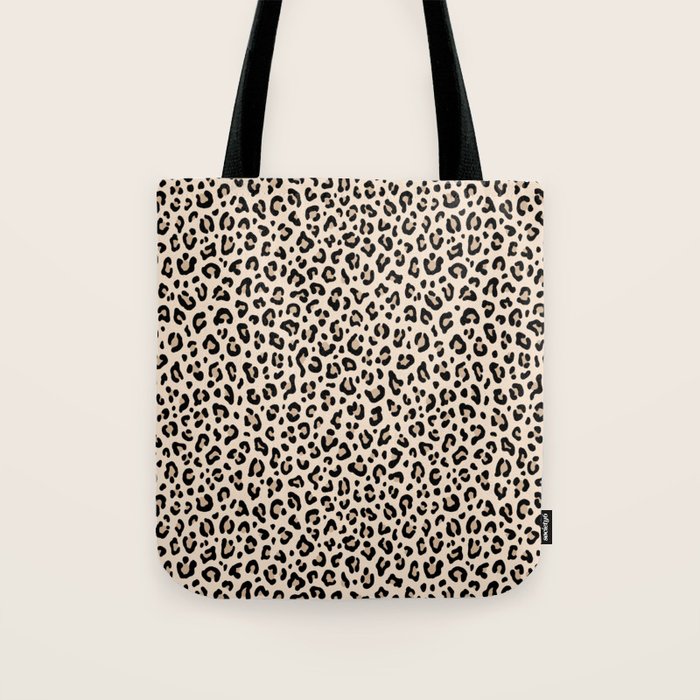 BLACK and WHITE LEOPARD PRINT â Ecru | Collection : Leopard spots â Punk Rock Animal Prints | Tote Bag Gallery Image 1