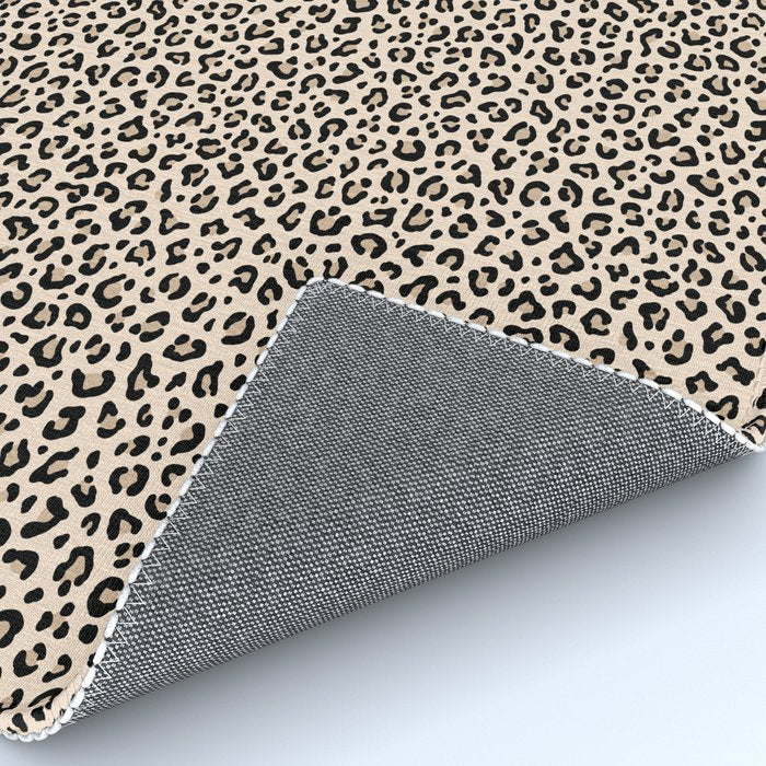 BLACK and WHITE LEOPARD PRINT â Ecru | Collection : Leopard spots â Punk Rock Animal Prints | Rug Gallery Image 4