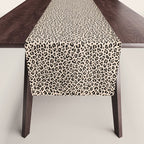 BLACK and WHITE LEOPARD PRINT â Ecru | Collection : Leopard spots â Punk Rock Animal Prints | Table Runner Gallery Image 1