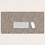 BLACK and WHITE LEOPARD PRINT â Ecru | Collection : Leopard spots â Punk Rock Animal Prints | Desk Mat Gallery Image 1