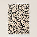BLACK and WHITE LEOPARD PRINT â Ecru | Collection : Leopard spots â Punk Rock Animal Prints | Stationery Card Gallery Image 2