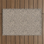 BLACK and WHITE LEOPARD PRINT â Ecru | Collection : Leopard spots â Punk Rock Animal Prints | Outdoor Rug Gallery Image 1