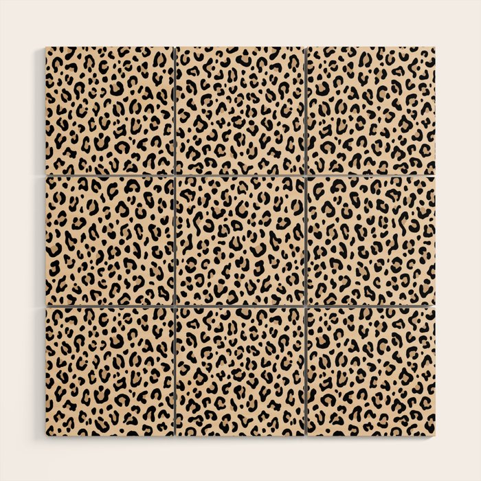 BLACK and WHITE LEOPARD PRINT â Ecru | Collection : Leopard spots â Punk Rock Animal Prints | Wood Wall Art Gallery Image 1