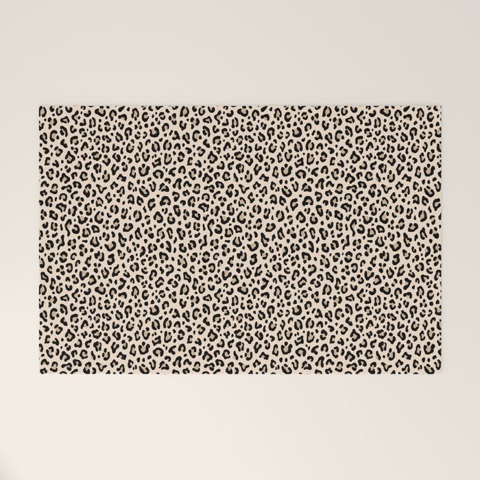 BLACK and WHITE LEOPARD PRINT â Ecru | Collection : Leopard spots â Punk Rock Animal Prints | Welcome Mat Gallery Image 1