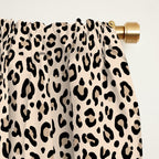 BLACK and WHITE LEOPARD PRINT â Ecru | Collection : Leopard spots â Punk Rock Animal Prints | Window Curtain Gallery Image 2