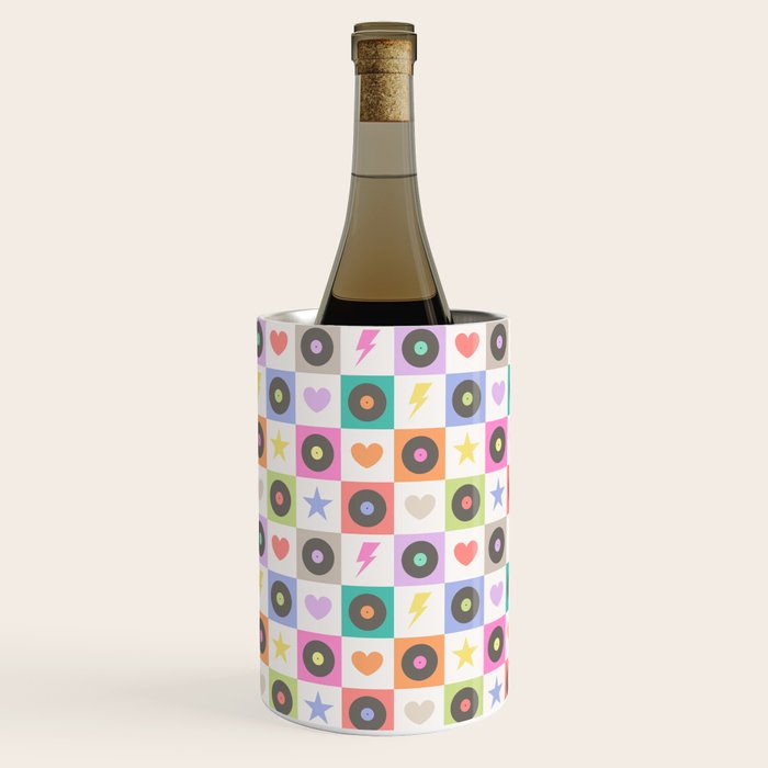 Colorful Checkerboard 80s - Pastel Colors Wine Chiller Gallery Image 3